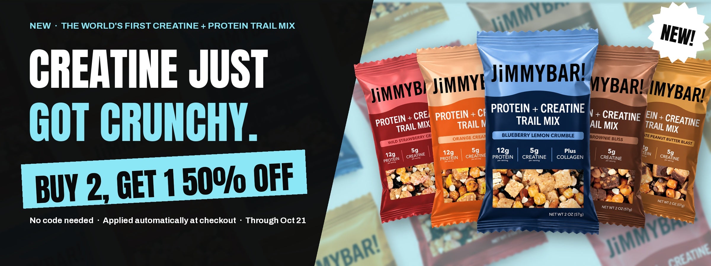 World's first creatine protein trail mix available in 5 flavors