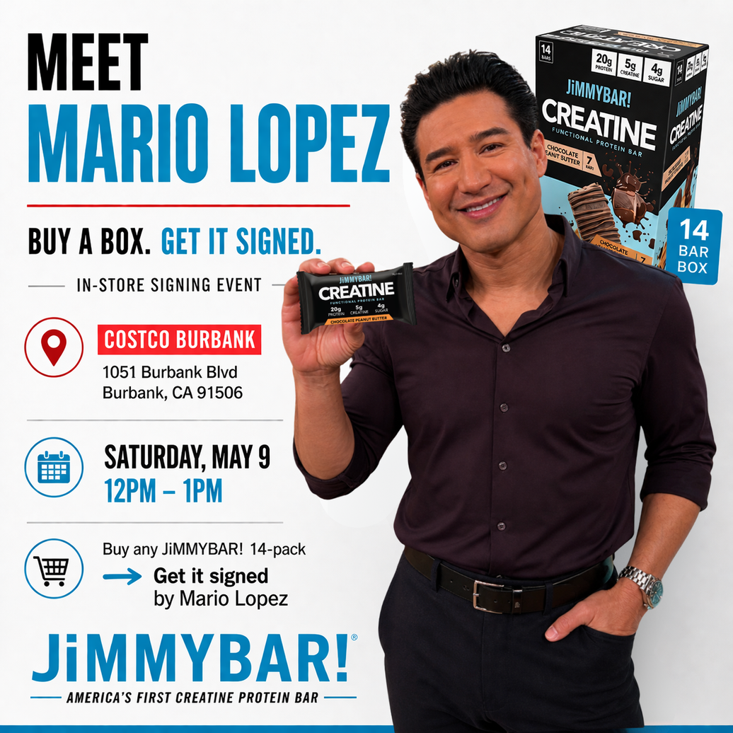 MARIO LOPEZ x JiMMYBAR! 🔥 Los Angeles— we’re coming to Costco!
