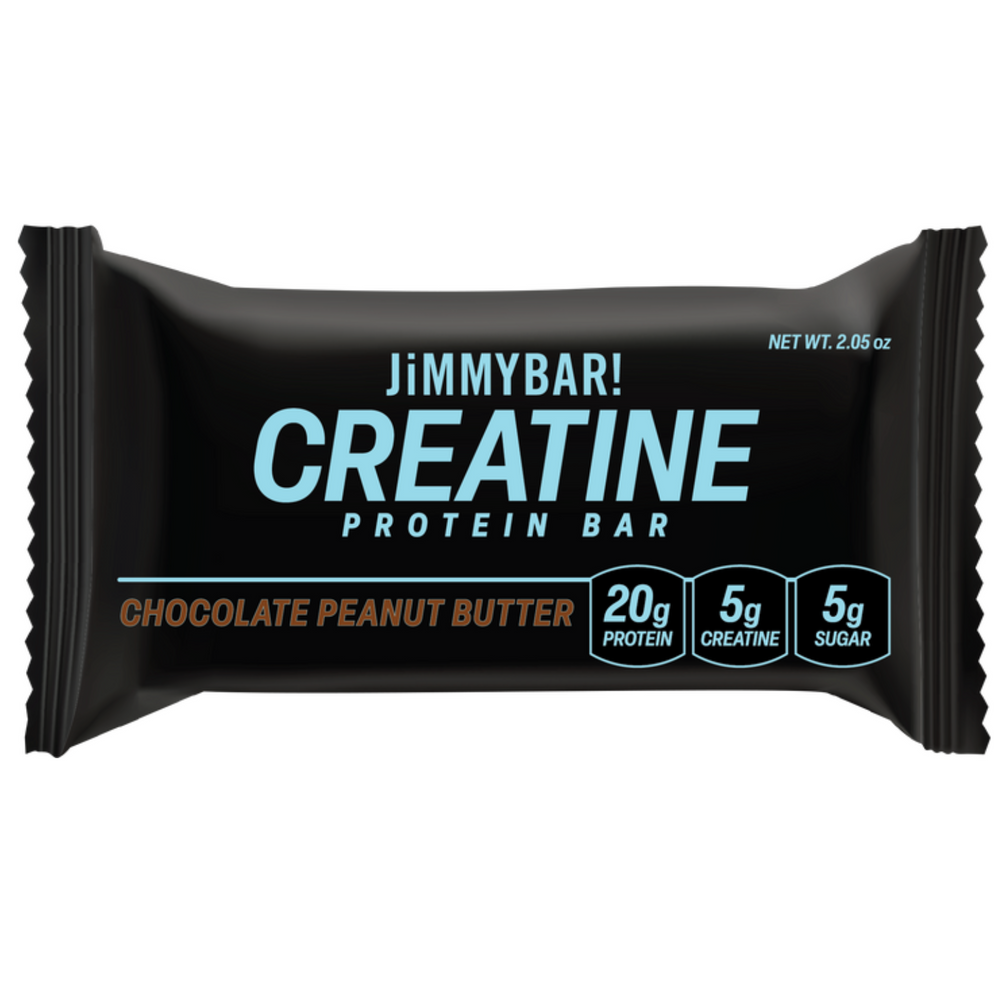 NEW JiMMYBAR! Creatine Chocolate Peanut Butter Protein Bar
