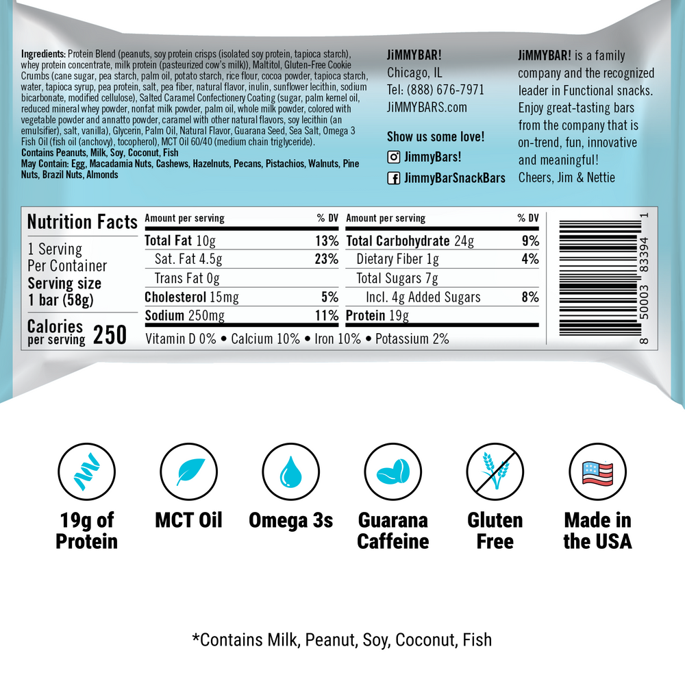 Wake & Focus Sea Salt Caramel Cookies 'n Cream