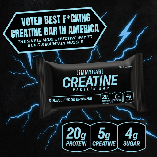 NEW JiMMYBAR! Creatine Double Fudge Brownie