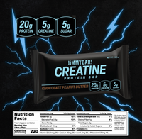 NEW JiMMYBAR! Creatine Chocolate Peanut Butter Protein Bar