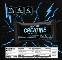 NEW JiMMYBAR! Creatine Double Fudge Brownie